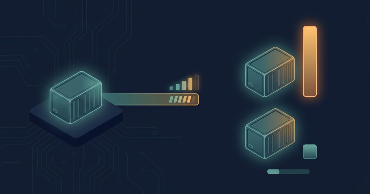 An idle Cloud Run container held warm by a minimum instance setting, billing every second it serves no requests